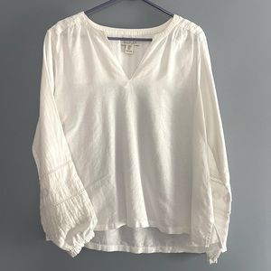 Women’s Rachel Zoe White linen blend top size medium